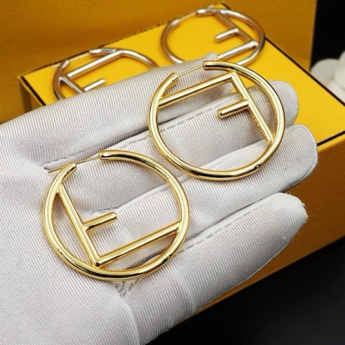 Wholesale Fendi Earrings For Women #1238745 $25.00 USD, Wholesale Quality Replica Fendi Earrings