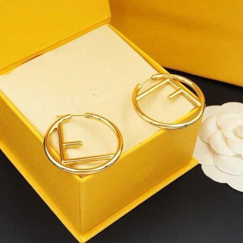 Replica Fendi Earrings For Women #1238745 $25.00 USD for Wholesale