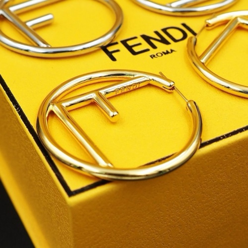 Replica Fendi Earrings For Women #1238745 $25.00 USD for Wholesale