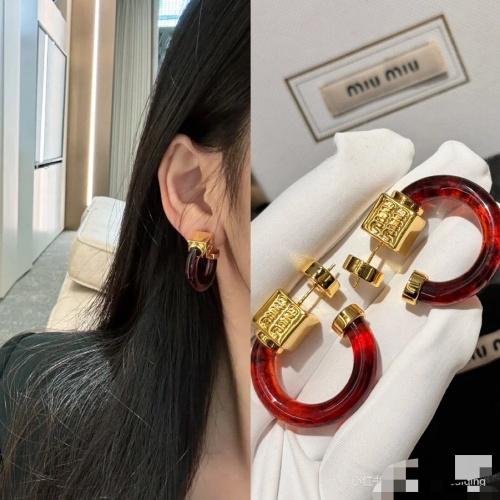 Replica MIU MIU Earrings For Women #1239282 $32.00 USD for Wholesale