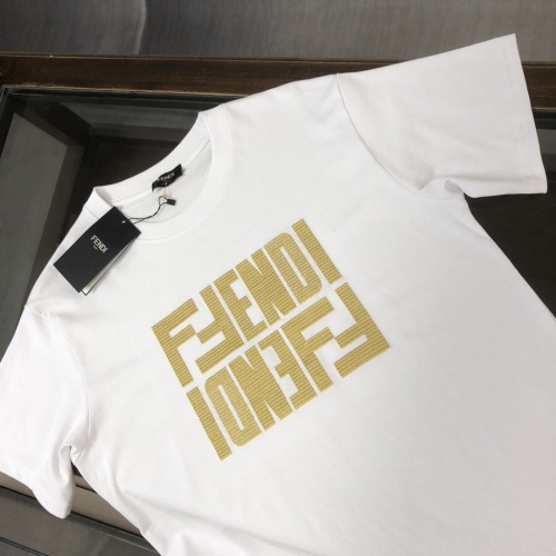 Replica Fendi T-Shirts Short Sleeved For Unisex #1239291 $41.00 USD for Wholesale