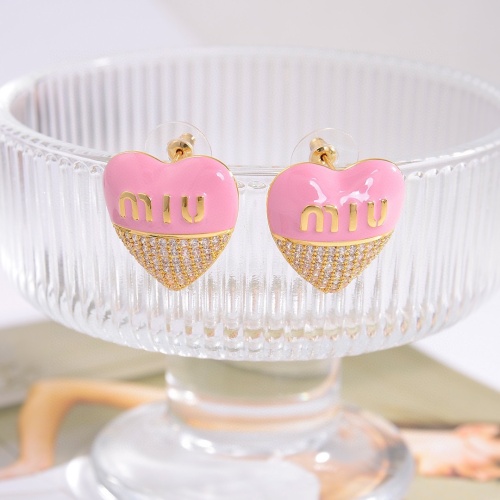 Wholesale MIU MIU Earrings For Women #1239531 $27.00 USD, Wholesale Quality Replica MIU MIU Earrings