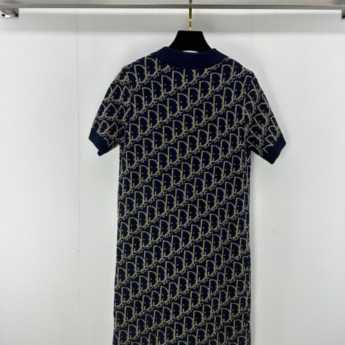 Replica Christian Dior Dresses Short Sleeved For Women #1239594 $100.00 USD for Wholesale