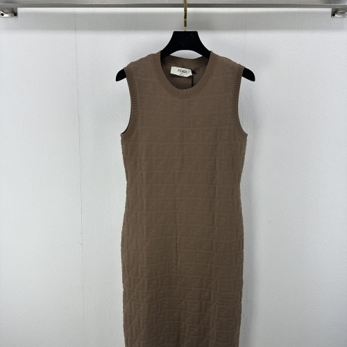 Wholesale Fendi Dresses Sleeveless For Women #1239610 $92.00 USD, Wholesale Quality Replica Fendi Dresses