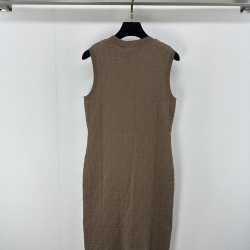 Replica Fendi Dresses Sleeveless For Women #1239610 $92.00 USD for Wholesale