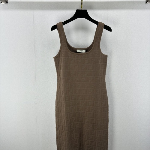 Wholesale Fendi Dresses Sleeveless For Women #1239612 $88.00 USD, Wholesale Quality Replica Fendi Dresses