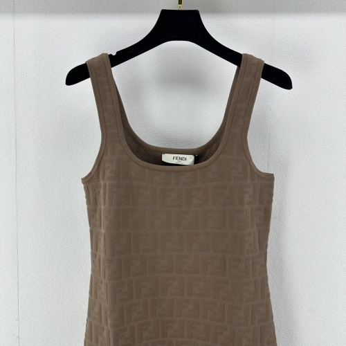 Replica Fendi Dresses Sleeveless For Women #1239612 $88.00 USD for Wholesale