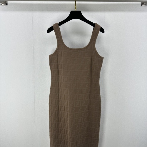 Replica Fendi Dresses Sleeveless For Women #1239612 $88.00 USD for Wholesale