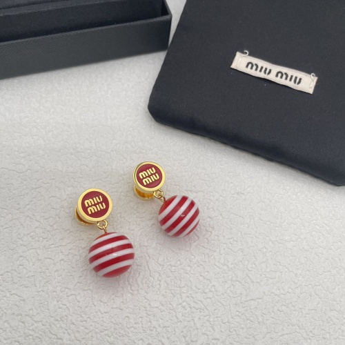 Wholesale MIU MIU Earrings For Women #1239844 $52.00 USD, Wholesale Quality Replica MIU MIU Earrings