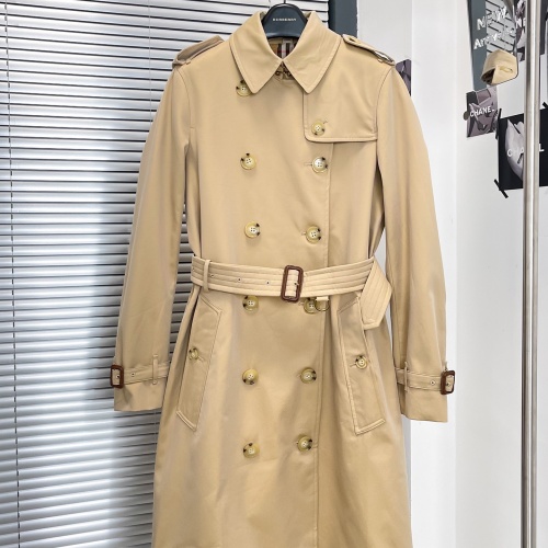 Wholesale Burberry Trench Coat Long Sleeved For Women #1240193 $160.00 USD, Wholesale Quality Replica Burberry Trench Coat