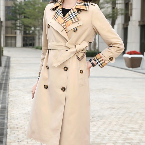 Wholesale Burberry Trench Coat Long Sleeved For Women #1240197 $160.00 USD, Wholesale Quality Replica Burberry Trench Coat