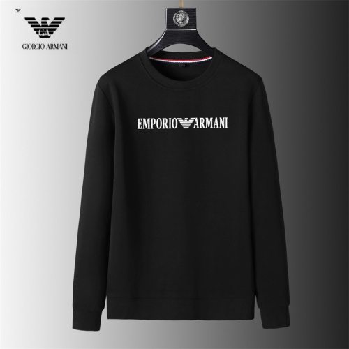 Wholesale Armani Hoodies Long Sleeved For Men #1240466 $40.00 USD, Wholesale Quality Replica Armani Hoodies