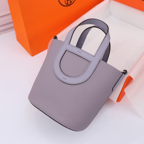 Replica Hermes AAA Quality Handbags In Silver For Women #1240549 $240.00 USD for Wholesale