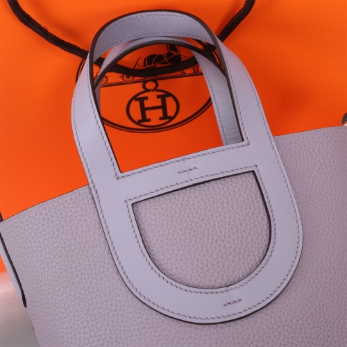 Replica Hermes AAA Quality Handbags In Silver For Women #1240549 $240.00 USD for Wholesale