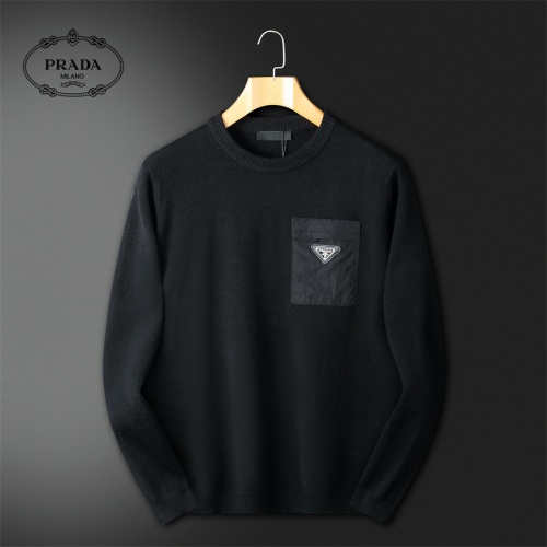 Wholesale Prada Sweater Long Sleeved For Men #1240561 $52.00 USD, Wholesale Quality Replica Prada Sweater