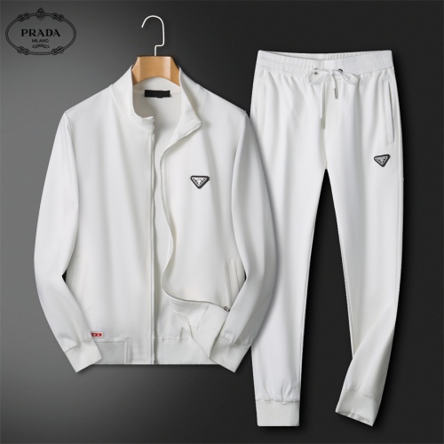 Wholesale Prada Tracksuits Long Sleeved For Men #1240569 $80.00 USD, Wholesale Quality Replica Prada Tracksuits