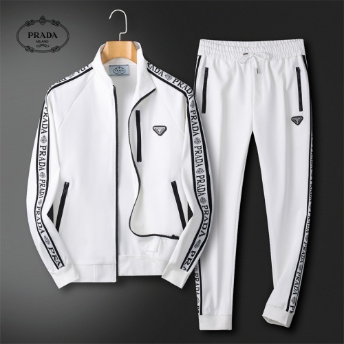 Wholesale Prada Tracksuits Long Sleeved For Men #1240577 $85.00 USD, Wholesale Quality Replica Prada Tracksuits