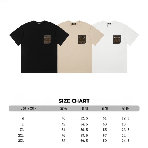 Replica Fendi T-Shirts Short Sleeved For Men #1240914 $38.00 USD for Wholesale