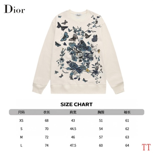 Replica Christian Dior Hoodies Long Sleeved For Unisex #1241157 $52.00 USD for Wholesale