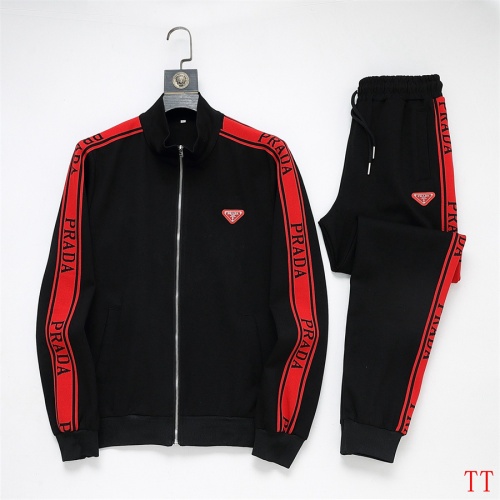 Wholesale Prada Tracksuits Long Sleeved For Men #1241245 $96.00 USD, Wholesale Quality Replica Prada Tracksuits