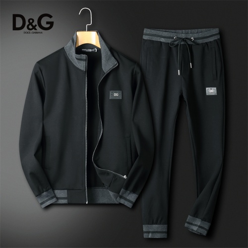 Wholesale Dolce &amp; Gabbana D&amp;G Tracksuits Long Sleeved For Men #1241485 $85.00 USD, Wholesale Quality Replica Dolce &amp; Gabbana D&amp;G Tracksuits