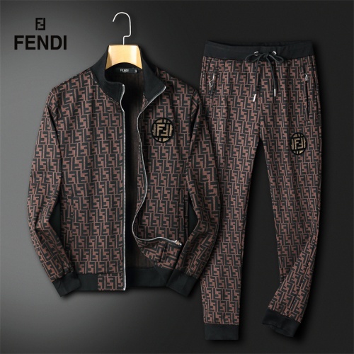 Wholesale Fendi Tracksuits Long Sleeved For Men #1241531 $85.00 USD, Wholesale Quality Replica Fendi Tracksuits