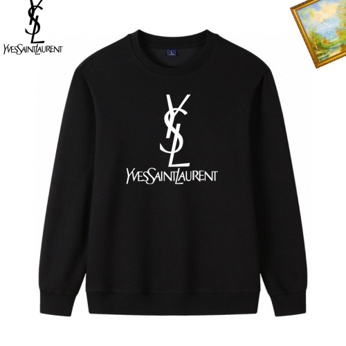 Wholesale Yves Saint Laurent YSL Hoodies Long Sleeved For Men #1241555 $40.00 USD, Wholesale Quality Replica Yves Saint Laurent YSL Hoodies