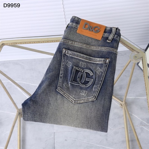 Wholesale Dolce &amp; Gabbana D&amp;G Jeans For Men #1241709 $45.00 USD, Wholesale Quality Replica Dolce &amp; Gabbana D&amp;G Jeans