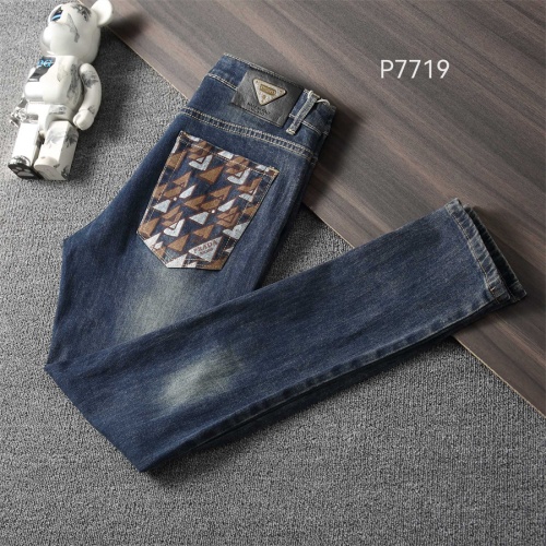 Replica Prada Jeans For Men #1241736 $45.00 USD for Wholesale