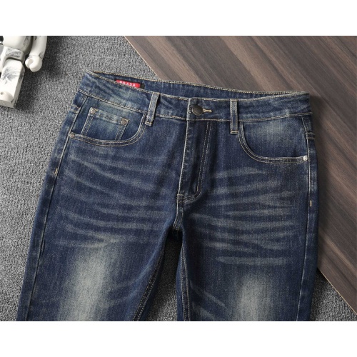 Replica Prada Jeans For Men #1241736 $45.00 USD for Wholesale