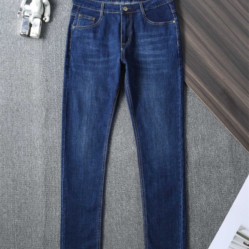 Replica Hermes Jeans For Men #1241739 $45.00 USD for Wholesale