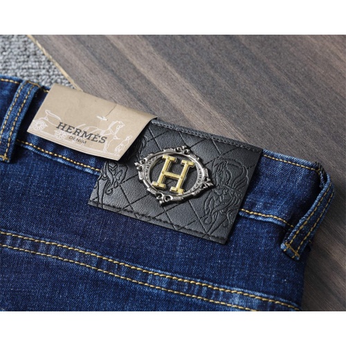 Replica Hermes Jeans For Men #1241739 $45.00 USD for Wholesale