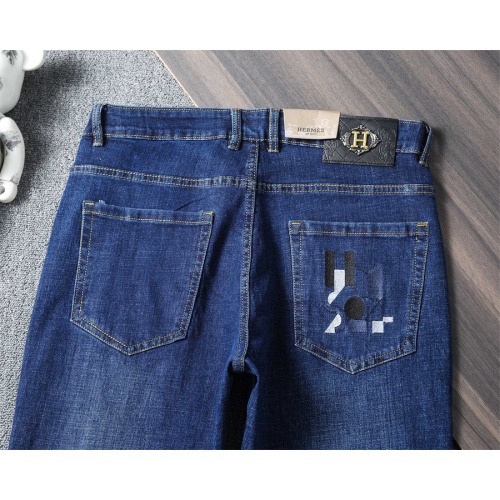 Replica Hermes Jeans For Men #1241739 $45.00 USD for Wholesale