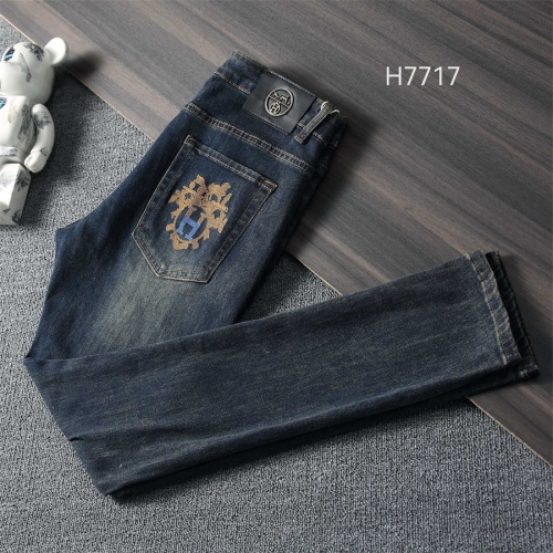 Replica Hermes Jeans For Men #1241740 $45.00 USD for Wholesale