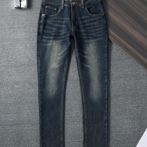 Replica Hermes Jeans For Men #1241740 $45.00 USD for Wholesale