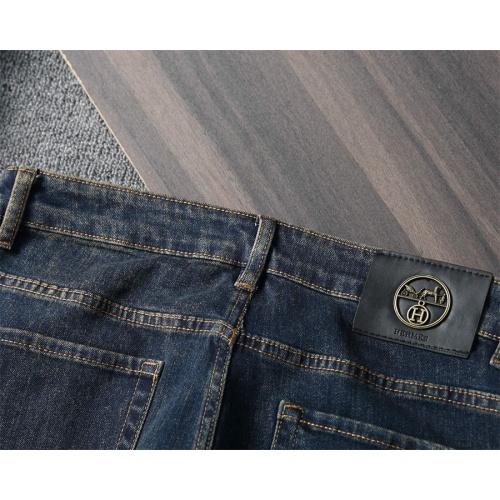 Replica Hermes Jeans For Men #1241740 $45.00 USD for Wholesale