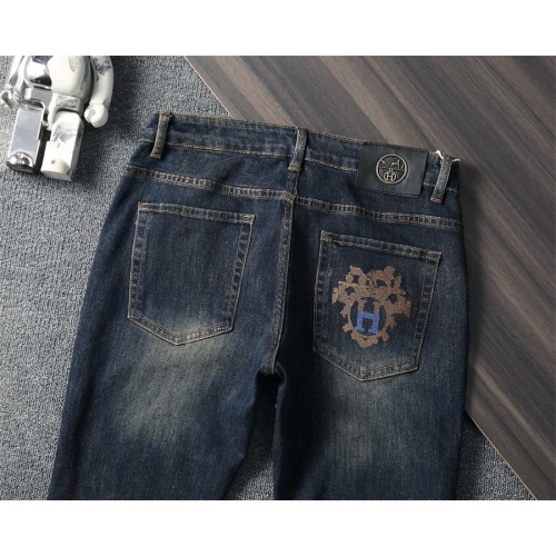 Replica Hermes Jeans For Men #1241740 $45.00 USD for Wholesale