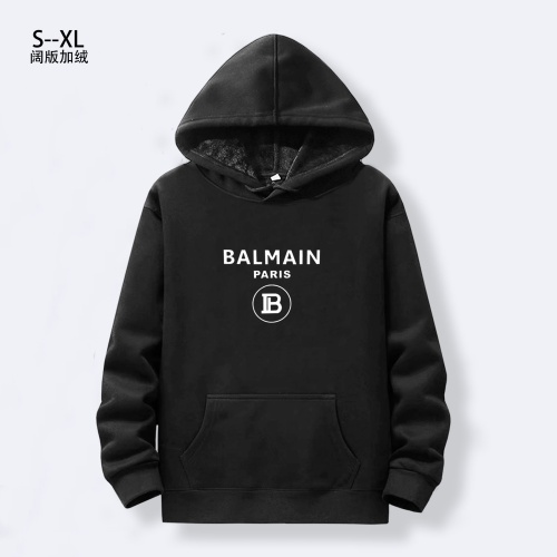 Wholesale Balmain Hoodies Long Sleeved For Men #1241866 $40.00 USD, Wholesale Quality Replica Balmain Hoodies