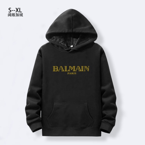 Wholesale Balmain Hoodies Long Sleeved For Men #1241868 $40.00 USD, Wholesale Quality Replica Balmain Hoodies