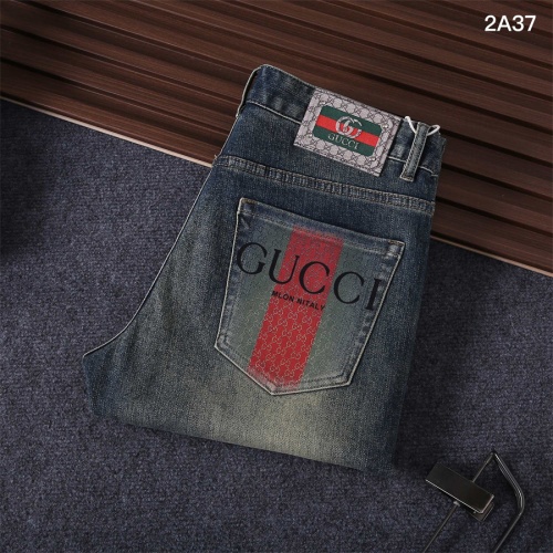 Wholesale Gucci Jeans For Men #1241893 $45.00 USD, Wholesale Quality Replica Gucci Jeans