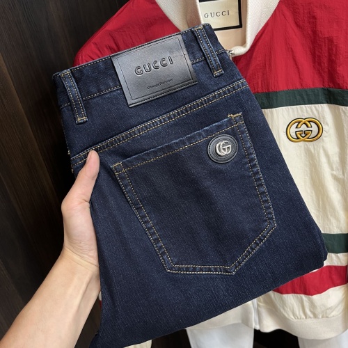 Wholesale Gucci Jeans For Men #1242053 $88.00 USD, Wholesale Quality Replica Gucci Jeans