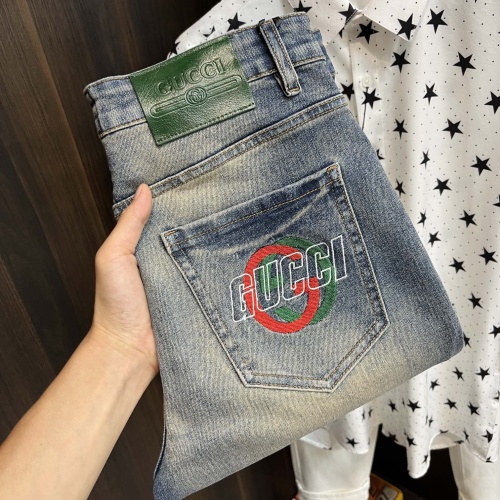 Wholesale Gucci Jeans For Men #1242061 $72.00 USD, Wholesale Quality Replica Gucci Jeans