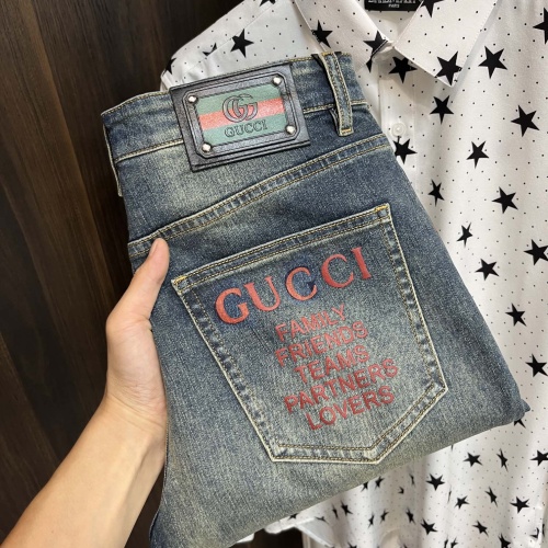 Wholesale Gucci Jeans For Men #1242063 $72.00 USD, Wholesale Quality Replica Gucci Jeans