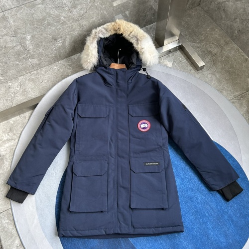 Replica Canada Goose Down Feather Coat Long Sleeved For Women #1242254 $195.00 USD for Wholesale