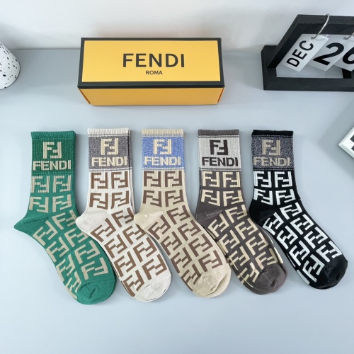 Replica Fendi Socks #1242272 $29.00 USD for Wholesale