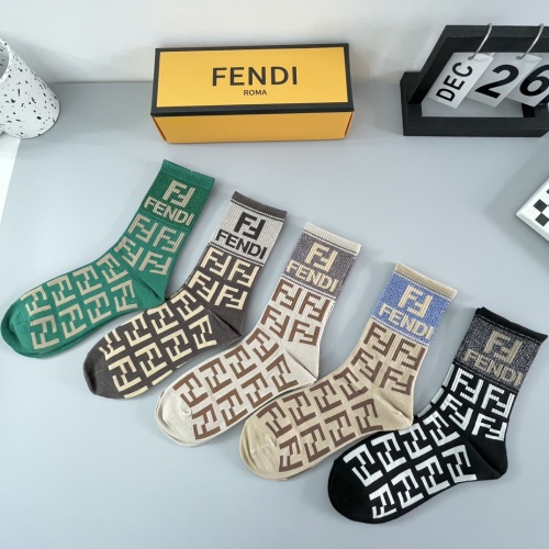 Replica Fendi Socks #1242272 $29.00 USD for Wholesale