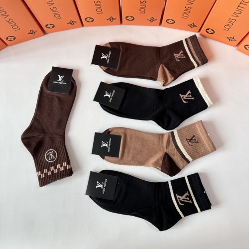 Replica Louis Vuitton LV Socks #1242414 $27.00 USD for Wholesale