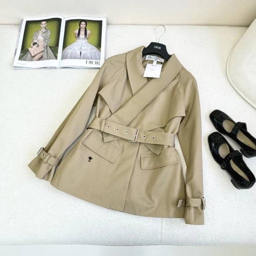 Wholesale Christian Dior Coat Long Sleeved For Women #1242606 $105.00 USD, Wholesale Quality Replica Christian Dior Coat