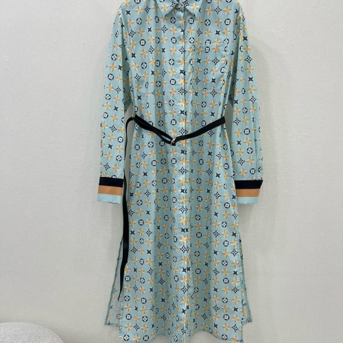 Wholesale Louis Vuitton LV Dresses Long Sleeved For Women #1242695 $130.00 USD, Wholesale Quality Replica Louis Vuitton LV Dresses