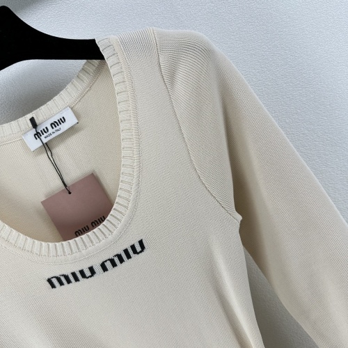 Replica MIU MIU Dresses Long Sleeved For Women #1242696 $92.00 USD for Wholesale